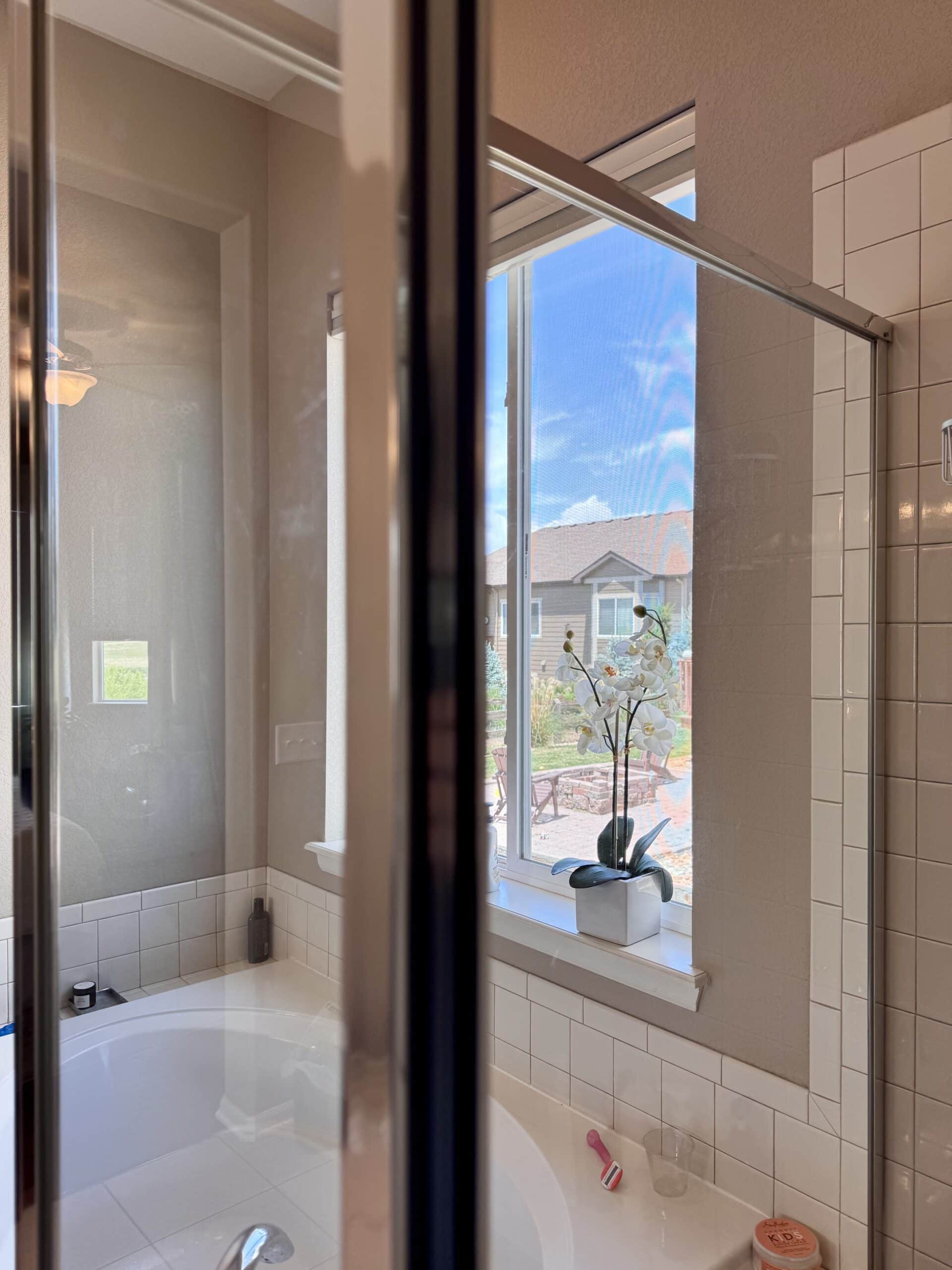 glass shower after cleaning